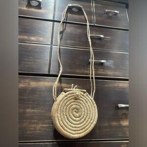 Beautiful Natural round rattan Bag.